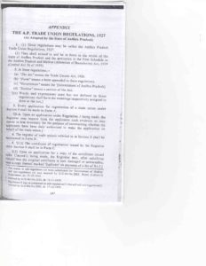 Andhra Pradesh Trade Union Regulations,1927