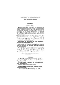 Goa Daman & Diu Minimum Wages Rules, 1975