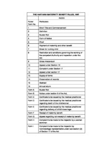 HARYANA MATERNITY BENEFIT RULES, 1967