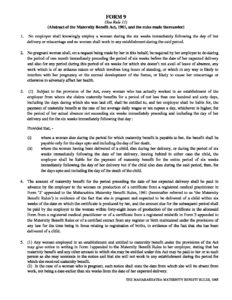 Maharashtra Maternity Benefit Rules, 1965