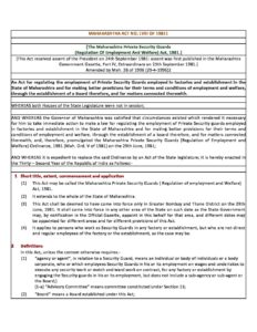 Maharashtra Private Security Guards _Regulation of Employ & Welfare_ Act