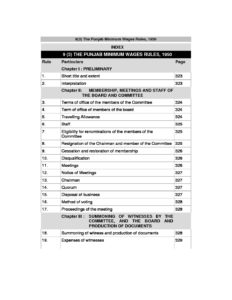 The Punjab & Haryana Minimum Wages Rules, 1950